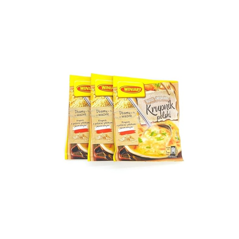 WINIARY Krupnik Polski SOUP pack of 3 (9 portions) Made