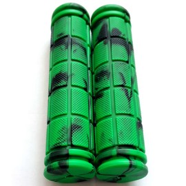 Bike Cycle Handlebar Grips, Non-Slip Rubber Bicycle Handle Grip, Bike Hand Grip for Scooter Cruiser Urban Bike Tricycle Wheel Chair MTB BMX Foldable Bicycle (Black)