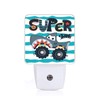 EMXION Shark Trucks Night Light,Cartoon Car Nightlight Plug into Wall,LED