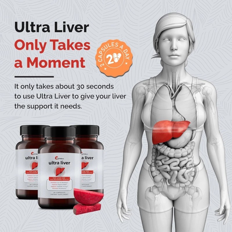 UpWellness Ultra Liver Supplement for Liver Health and Gallbladder Support