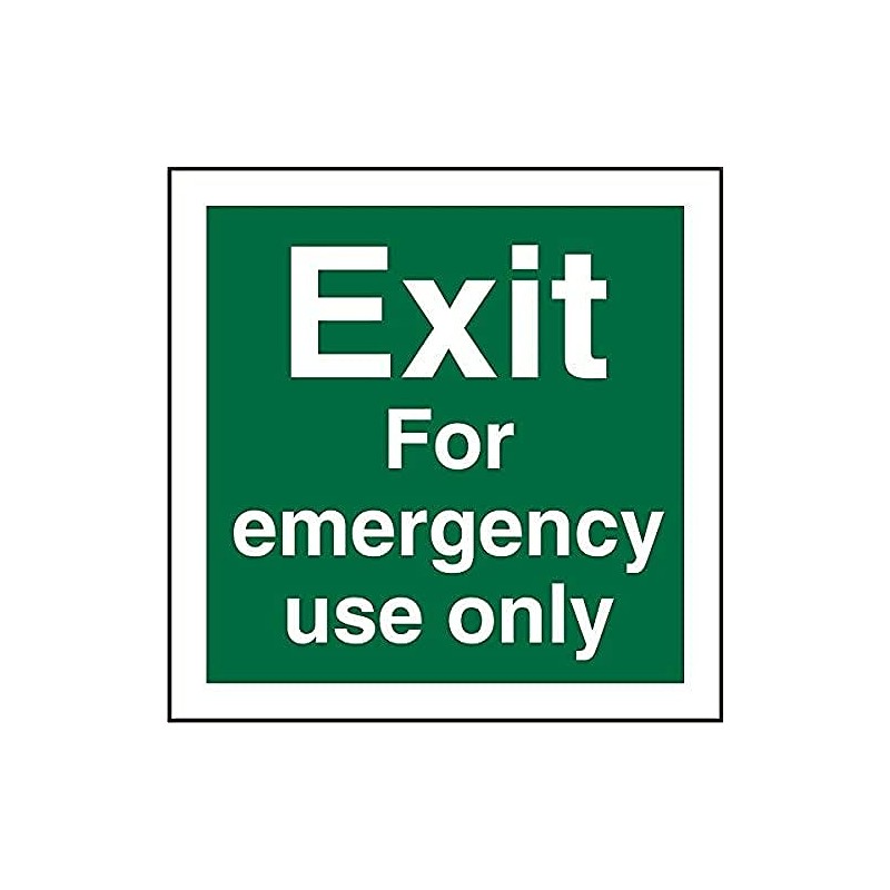 Seco Exit for Emergency Use Only Sign, 200mm x 200mm