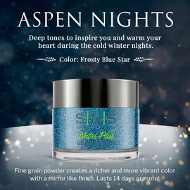 SNS Nail Dip Powder, Gelous Color Dipping Powder - Frosty Blue Star (Turquoise/Teal) - Long-Lasting Acrylic Nail Color & Polish Lasts 14 Days - Low-Odor & No UV Lamp Required – 1 oz