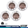 PIT66 Chrome Rear Wheel Axle Hub Cover Kit Semi ABS
