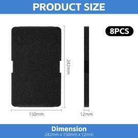 Jyvex 8 Dryer Filters for Beko Grundiger Blomberg ElektraBregenz 2964840100 etc., Elektra Bregenz Tumble Dryer Filter Sponge, Beko Dryer Filter Accessories