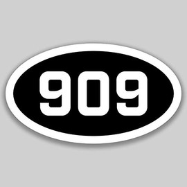 DHDM 909 Area Code Sticker California San Bernadino Chino Chino Hills City Pride Love | 5-Inches by 3-Inches | Premium Quality Vinyl UV Resistant Laminate PD2414