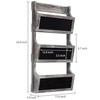 MyGift Wall Mounted Torched Solid Wood Magazine and Mail Holder