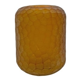 Bergamo Art 8" Decorative Handmade Patterned Glass Vase in Light Amber