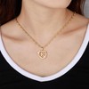 Generic Dascus Gold Heart Letter Initial Necklace For Women Custom