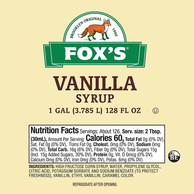 FOX'S U-BET Syrup Bottle, Kosher Certified, Brooklyn Original, Fat Free