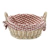 FRANK FLECHTWAREN Basket Bowl Checked Round Diameter 25 x 10