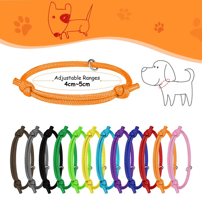 tonyg-p 12pcs Puppy ID Collars Whelping Collars Adjustable Puppy ID