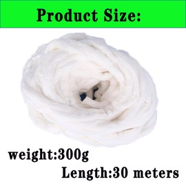 300g Pure Cotton Premium Beauty Coil，Organic Cotton Balls, Cotton Beauty Coil Salon Coil Cotton Roll ，Super Soft,About 100 Ft / 30 M, for Professional Manicures and Salon for Everyday Household Use