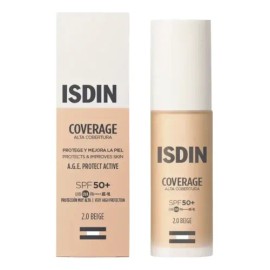 Base De Maquillaje Coverage Tono Beige Spf 50 30ml Isdin