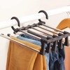 5 in1 Multi-functional Stainless-Steel Wardrobe Magic Clothes Hanger (Black)