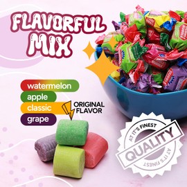 Global Gumball Chewing Gum Bubble - Individually Wrapped Gum - 12 Oz Original Flavor - Twist Wrapped Bubblegum for Kids - Assorted Flavors Chewing Bubble Gum for Party Favors Pinata Goody Bags