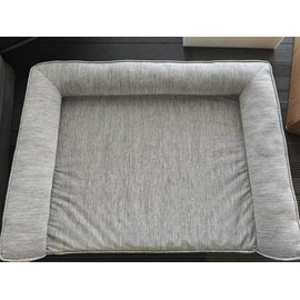 Cooling Dog Bed, Orthopedic Dog Bed for Medium Dogs, Dog Beds for Medium Dogs with Removable Cover, Waterproof Pet Bed Medium with Bolster,Silver Grey (M,36" L x 27" W x 6" Th)