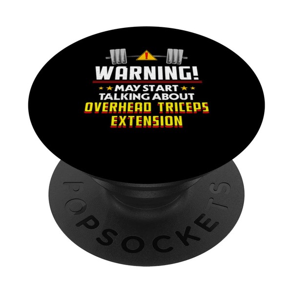 Overhead Triceps Extension Funny Workout Humor Gym Fitness PopSockets Swappable