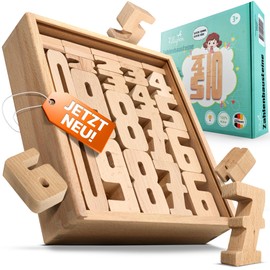 Filapen Mathematical Montessori Toy, 62 Wooden Building Blocks Made of Beech, Educational Learning Toy for School Enrolment, Motor Skills Toy from 4 Years