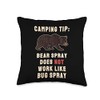 Bear Spray Not Bug Spray Funny Camping Sayings Throw Pillow