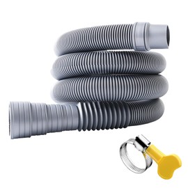 DFsucces Washing Machine Hose, Automatic Washing Machine Drain Hose, Extension Hose, Dedicated Washing Machine, Automatic Drain with Hose Clamp, Diameter 1.3 - 1.7 inches (32 - 42 mm), Thick Hose,