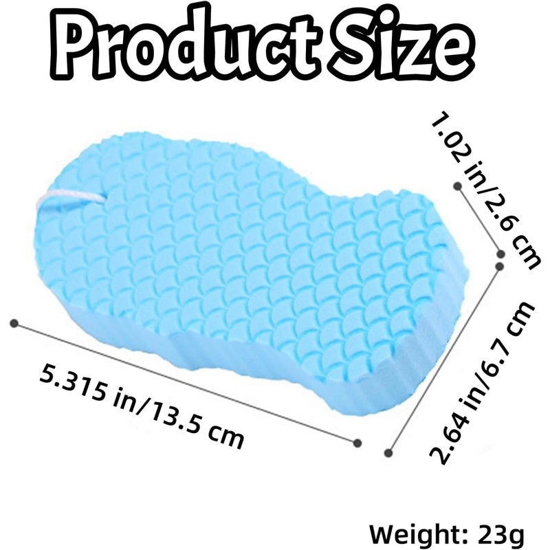 3Pack Magic Soft Exfoliating Bath Sponge,Reusable Body Sponge for Dead