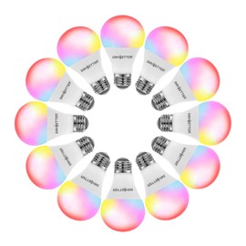 DAYBETTER Tuya Smart Light Bulbs, RGBCW WiFi Color Changing Led Bulbs Compatible with Alexa and Google Home Assistant, A19 E26 9W 800LM Multicolor Led Light Bulb, No Hub Required, Light Bulbs 12 Pack