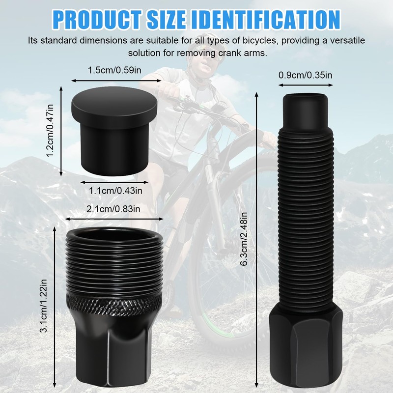 AUUTI 2 Items Bike Crank Puller - Crank Removal Tool