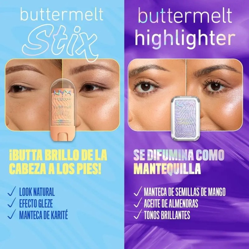 NYX PMU Iluminador Buttermelt Glaze Stix, 5gr