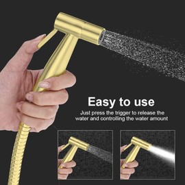 Stainless Steel Bidet Sprayer for Toilet – Handheld Cloth Diaper Sprayer & Bathroom Jet Spray Kit with Hose – High Water Pressure for Pet Bathing & Feminine Care