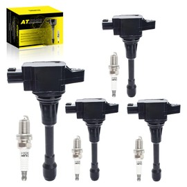 Set of 4 UF549 Ignition Coil Pack & Iridium Spark Plugs Compatible with Nissan Sentra Versa Altima Cube Rogue NV200 Infiniti FX50 M56 QX60 1.6L 1.8L 2.0L 2.5L L4 Replease OEM# UF-549 C1696 COP292 C751