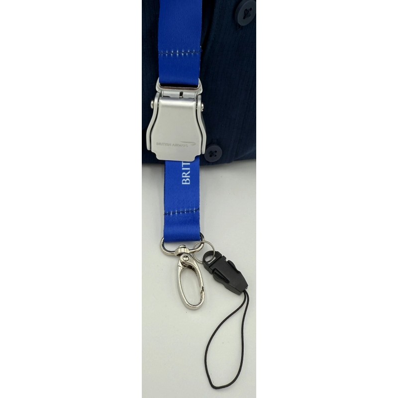 British Airways Aviation Lanyard, Seat Belt Buckle Boeing Airbus A350,