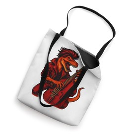 Rockabilly Raptor Plays Standup Bass | Dinosaur Rock n' Roll Tote Bag