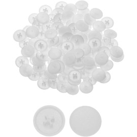 100 Pcs White Screw Cap Covers Assortment Kit, Plastic Self-Tapping Caps Hole Covers for Phillips Screws Head, Cabinet, Decoration Tapping Fasteners Decorative Cover Hole Plug(11mm)