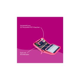 ergobag Lyra Pencil Case Set, 22 Pieces, Colouring Pencils, Timetable Compartment, Change Compartment, Ruler CyBear Race - Black