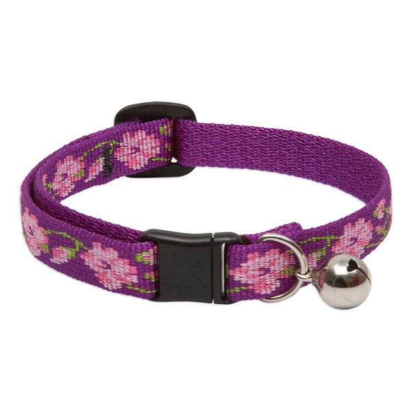 LupinePet Originals 1/2" Rose Garden Cat Safety Collar with Bell, 8-12"