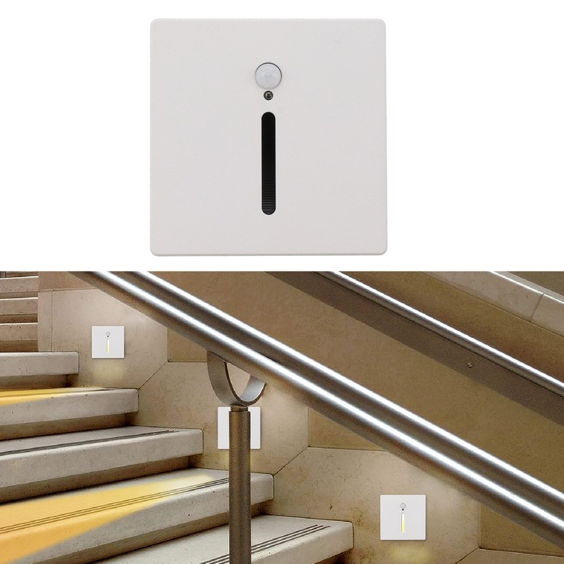 LED Step Light 3W Recessed Motion Seneor Dusk to Dawn