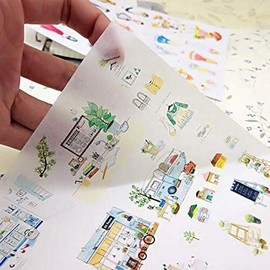 alinacutle Papel de Máscara Autoadhesivo, Cinta de Enmascarar, Cinta Washi, Hojas de Cinta Adhesiva DIY, Suministros Escolares, para Manualidades DIY/Tarjetas/Álbum/Scrapbooking/Decoración del Hogar