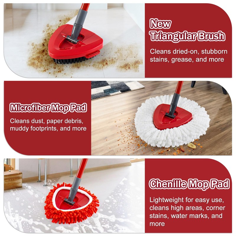 Hezane Mop Head Replacements Compatible with OCedar EasyWring, 6 Packs