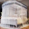 U-Shaped Lace Canopy Net for Beds Mosquito Net (180x200cm) (Gray)