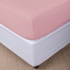 Just Contempo Plain Percale Fitted Sheet - King, Pink