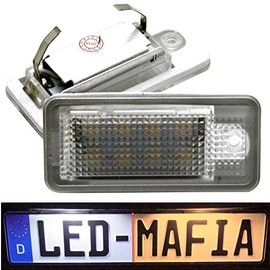 LED Number Plate Lighting Module E-Mark Plug & Play Xenon Look 1w