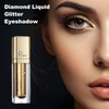 Liquid Glitter Eyeshadow, Gold Liquid Eyeshadow, Quick-Dry & Long Lasting
