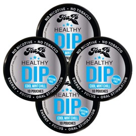 TeaZa Herbal Pouch Cool Mint 4 Cans with DC Crafts Nation Skin Can Cover - US Flag