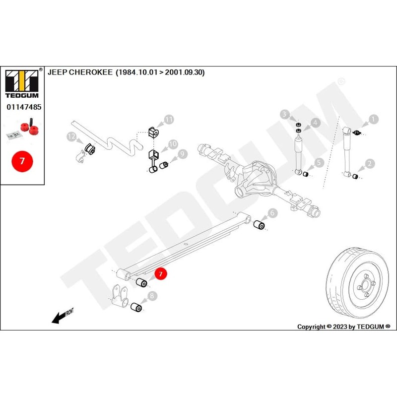TEDGUM 01147485 Leaf Spring Bearing