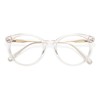 AMOMOMA Retro Round Reading Glasses for Women Cute Stylish Blue