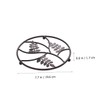 Mobestech 3pcs Iron Art Tableware Mat Heat Insulation Pad for