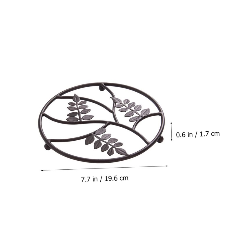 Mobestech 3pcs Iron Art Tableware Mat Heat Insulation Pad for