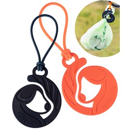 Dog Poo Bag Holder for Dog Leash | Dog Waste Bag Holder for Leash | For Used Dog Poo Bags & Unused Poo Bags | Dog Walking Accessories | Poo Bag Carrier for Backpack & Stroller, FurSentials Twin pack