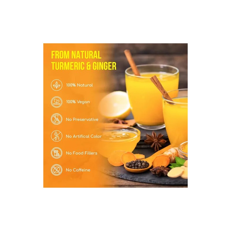 Freshdrinkus, Bolsas De Té De Cúrcuma Y Jengibre Premium 135