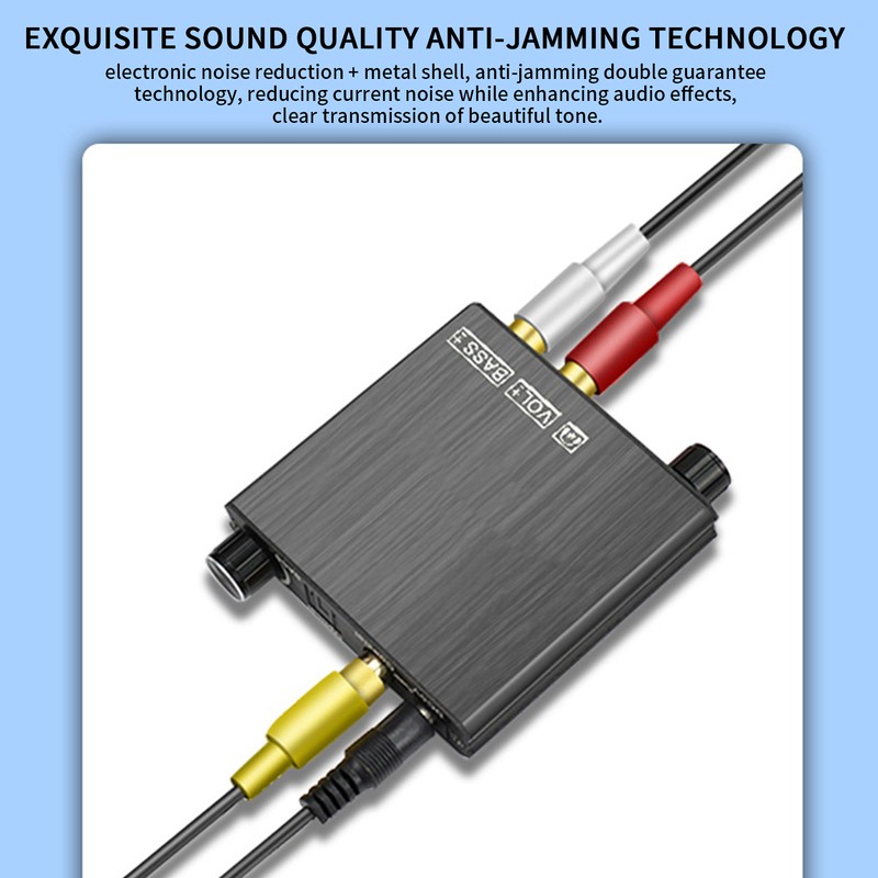 192khz Bass Control DAC Converter Coaxial Spdif for Toslink to
